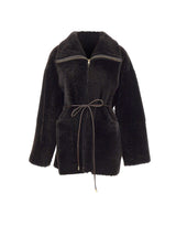 NOVELLE Pelliccia "Petty Short" BROWN Donna 