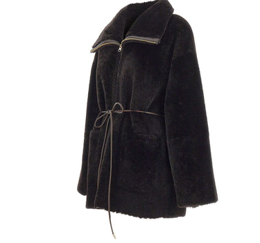 NOVELLE Pelliccia "Petty Short" BROWN Donna 