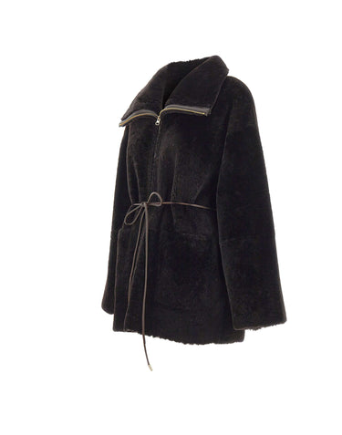 NOVELLE Pelliccia "Petty Short" BROWN Donna 