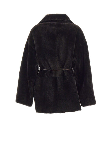 NOVELLE Pelliccia "Petty Short" BROWN Donna 