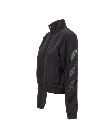 OFF-WHITE Giacca in raso con pizzo BLACK Donna 