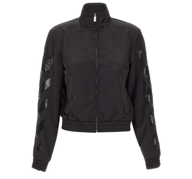 OFF-WHITE Giacca in raso con pizzo BLACK Donna 