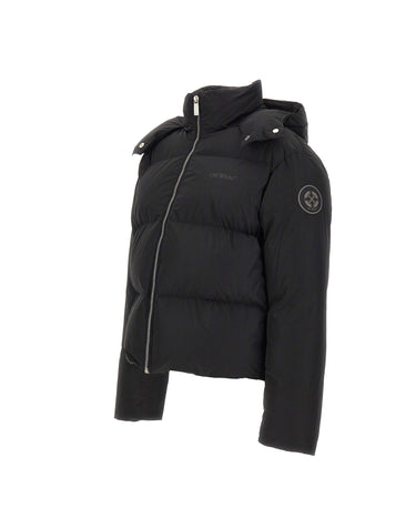 OFF-WHITE Piumino modello crop BLACK Donna 