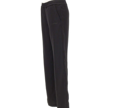 OFF-WHITE Pantaloni da tuta in raso con pizzo BLACK Donna 