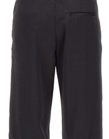 OFF-WHITE Pantaloni da tuta in raso con pizzo BLACK Donna 