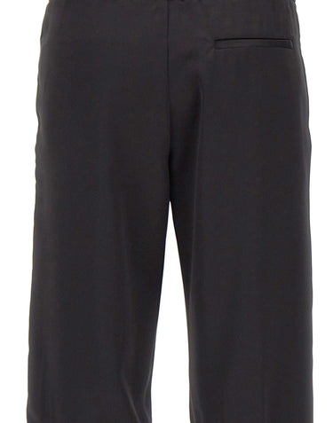 OFF-WHITE Pantaloni da tuta in raso con pizzo BLACK Donna 