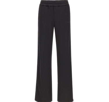 OFF-WHITE Pantaloni da tuta in raso con pizzo BLACK Donna 