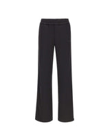 OFF-WHITE Pantaloni da tuta in raso con pizzo BLACK Donna 