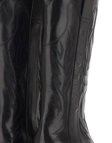 OFF-WHITE Stivali "Santiago" BLACK Donna 