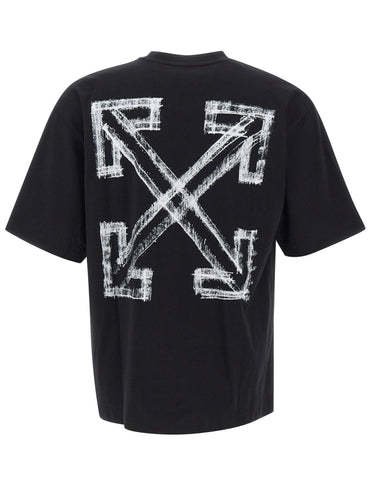 OFF-WHITE T-shirt "Motion Arrow Skate" BLACK Uomo 