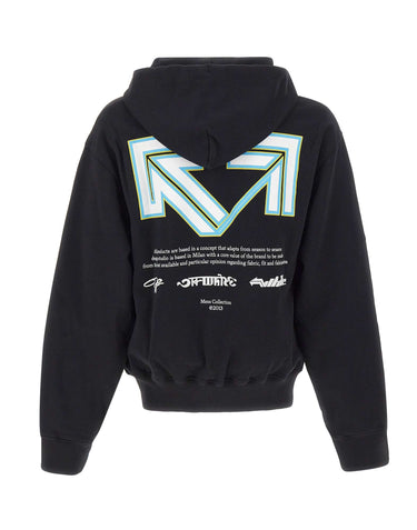 OFF-WHITE Felpa "Industrial Half Arrow" BLACK Uomo 