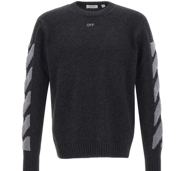 OFF-WHITE Maglia "Diag Fuzzy" GREY Uomo 