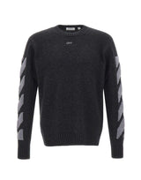 OFF-WHITE Maglia "Diag Fuzzy" GREY Uomo 