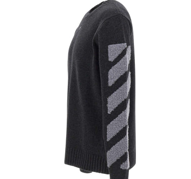 OFF-WHITE Maglia "Diag Fuzzy" GREY Uomo 