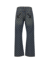 OFF-WHITE Jeans "Arrow Monogram" BLUE Uomo 