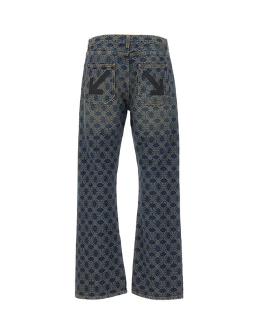OFF-WHITE Jeans "Arrow Monogram" BLUE Uomo 