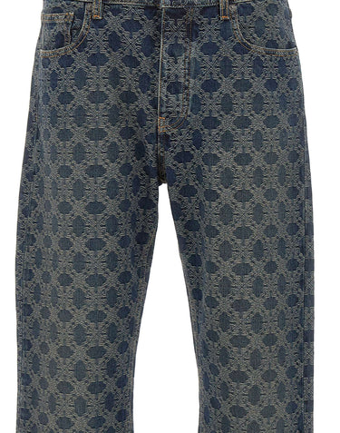 OFF-WHITE Jeans "Arrow Monogram" BLUE Uomo 