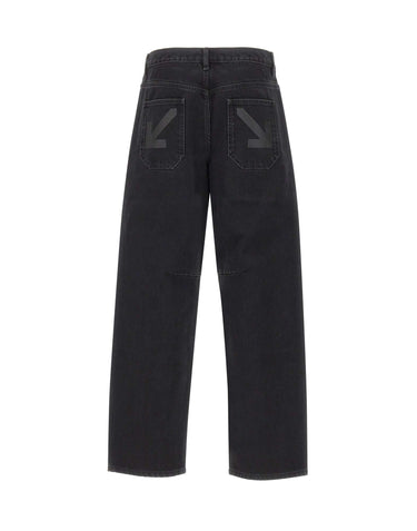 OFF-WHITE Jeans "Half Arrow" BLACK Uomo 