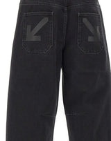 OFF-WHITE Jeans "Half Arrow" BLACK Uomo 