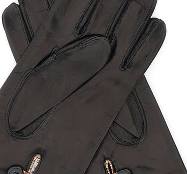 PAUL SMITH Guanti in pelle con profili a righe BLACK Uomo 