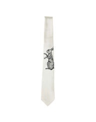 PAUL SMITH Cravatta in seta con coniglio jacquard GREY Uomo 