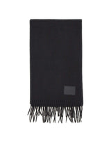 PAUL SMITH Sciarpa in cashmere con logo BLACK Uomo 