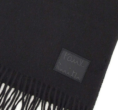 PAUL SMITH Sciarpa in cashmere con logo BLACK Uomo 