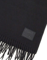 PAUL SMITH Sciarpa in cashmere con logo BLACK Uomo 