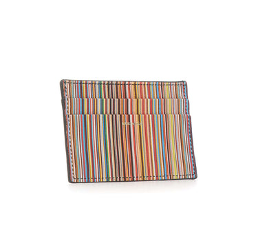 PAUL SMITH Portacarte in pelle "Signature Stripe" MULTICOLOR Uomo 
