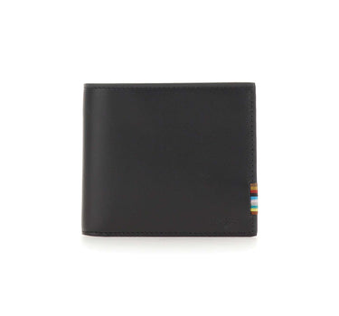 PAUL SMITH Portafogli in pelle con dettaglio "Signature Stripe" BLACK Uomo 