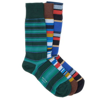 PAUL SMITH Set 3 Pack "Sock Cracker Strp" MULTICOLOR Uomo 