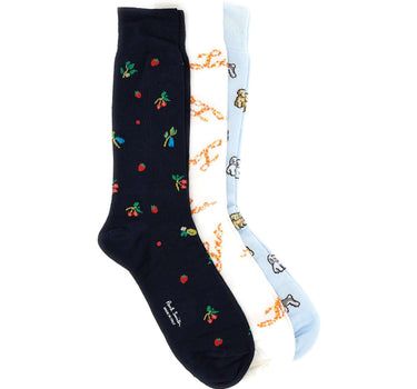 PAUL SMITH Set 3 paia di calze a fantasia MULTICOLOR Uomo 
