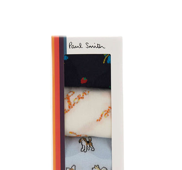 PAUL SMITH Set 3 paia di calze a fantasia MULTICOLOR Uomo 