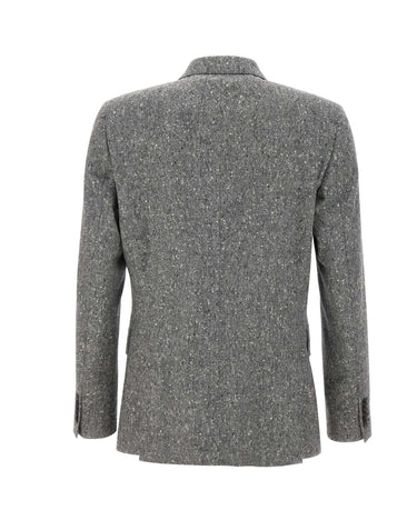 PAUL SMITH Blazer doppiopetto in lana Donegal GREY Uomo 