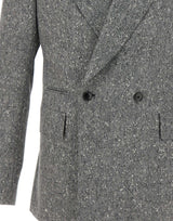 PAUL SMITH Blazer doppiopetto in lana Donegal GREY Uomo 