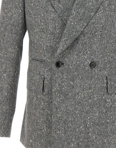 PAUL SMITH Blazer doppiopetto in lana Donegal GREY Uomo 