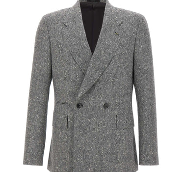 PAUL SMITH Blazer doppiopetto in lana Donegal GREY Uomo 