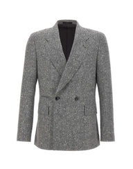 PAUL SMITH Blazer doppiopetto in lana Donegal GREY Uomo 