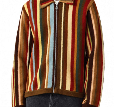 PAUL SMITH Cardigan con zip in lana "Signature Stripe" MULTICOLOR Uomo 