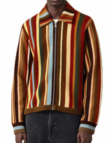 PAUL SMITH Cardigan con zip in lana "Signature Stripe" MULTICOLOR Uomo 