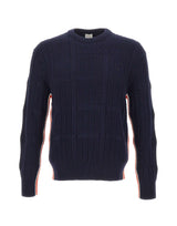 PAUL SMITH Maglione a trecce in lana merino BLUE Uomo 