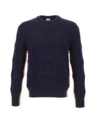 PAUL SMITH Maglione a trecce in lana merino BLUE Uomo 