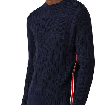PAUL SMITH Maglione a trecce in lana merino BLUE Uomo 
