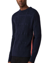 PAUL SMITH Maglione a trecce in lana merino BLUE Uomo 