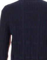 PAUL SMITH Maglione a trecce in lana merino BLUE Uomo 