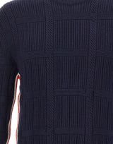 PAUL SMITH Maglione a trecce in lana merino BLUE Uomo 