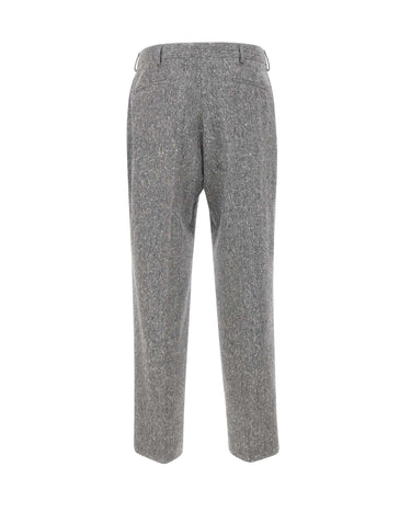 PAUL SMITH Pantaloni in lana Donegal GREY Uomo 