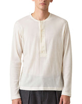 PAUL SMITH Maglia Henley in lana a costine WHITE Uomo 