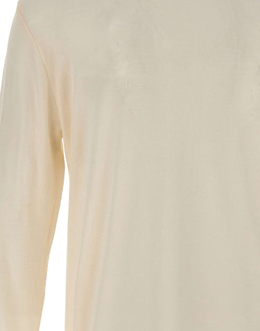 PAUL SMITH Maglia Henley in lana a costine WHITE Uomo 