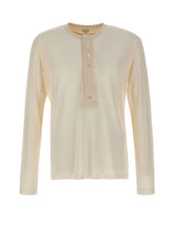 PAUL SMITH Maglia Henley in lana a costine WHITE Uomo 